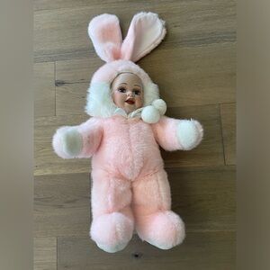 1999 LTD ED BUNNY BABY COLLECTION FINE PORCELAIN DOLL EASTER RABBIT